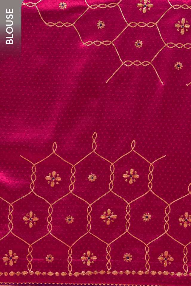 Purple Pure Silk Kota Embroidered Saree thumbnail image number null