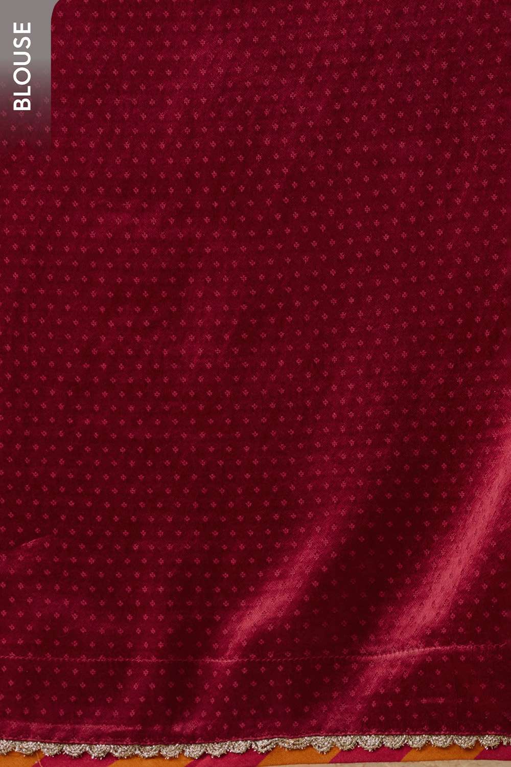 Orange Viscose Organza Embroidered Saree image number null