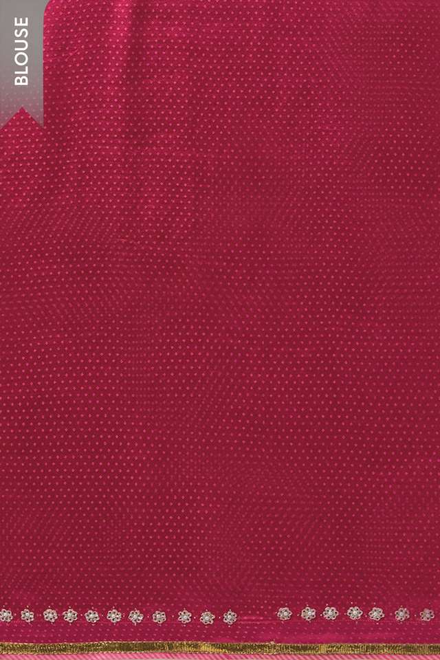 Pink Silk Muga Applique Embroidery Saree thumbnail image number null