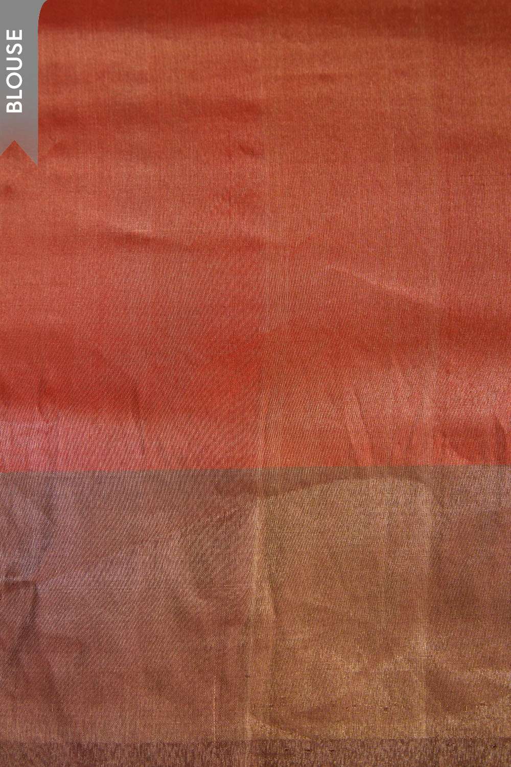 Dark Orange Pure Silk Cutwork Banarasi Saree image number null