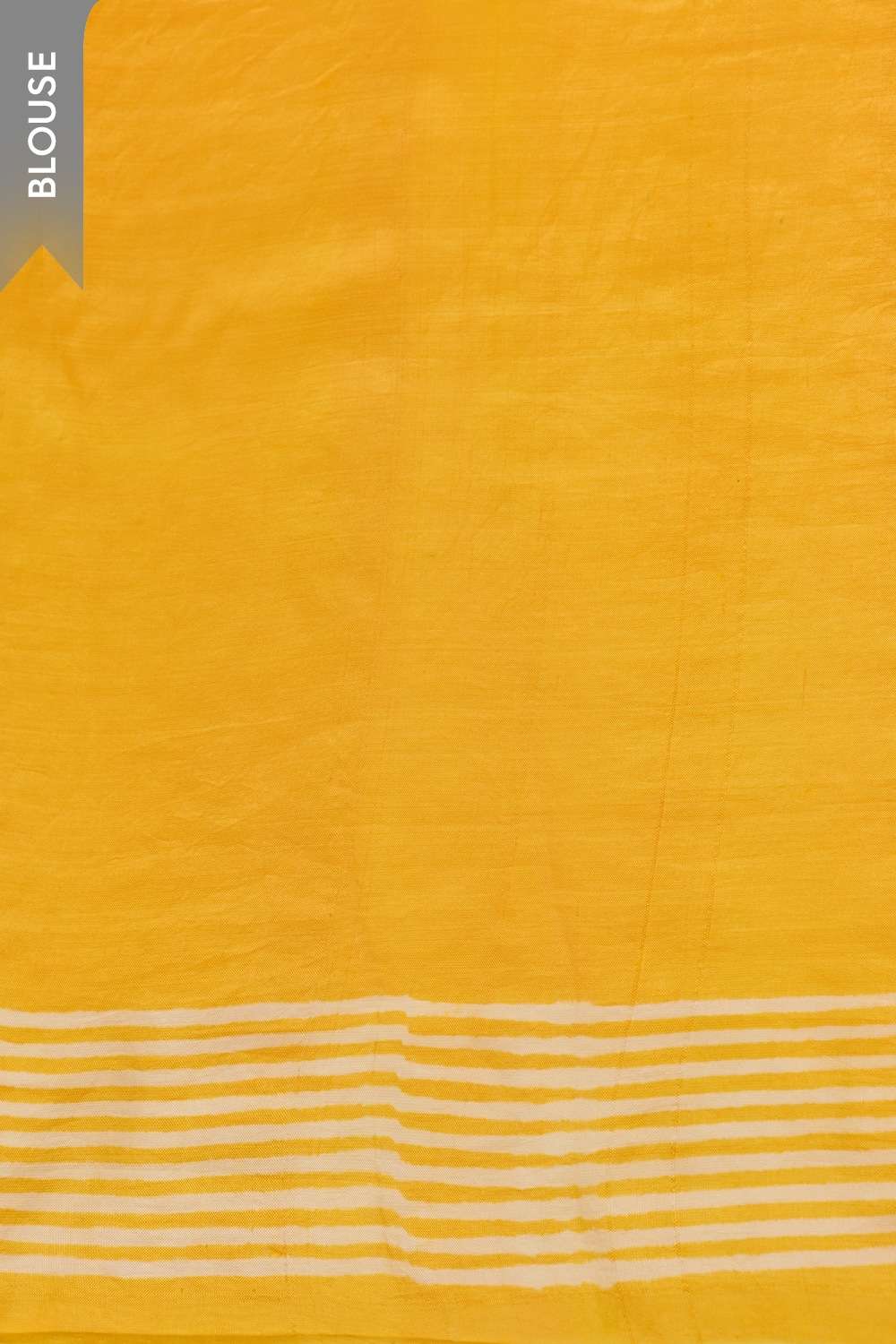 Light Yellow Murshidabad Block Printed Pure Silk Saree image number null