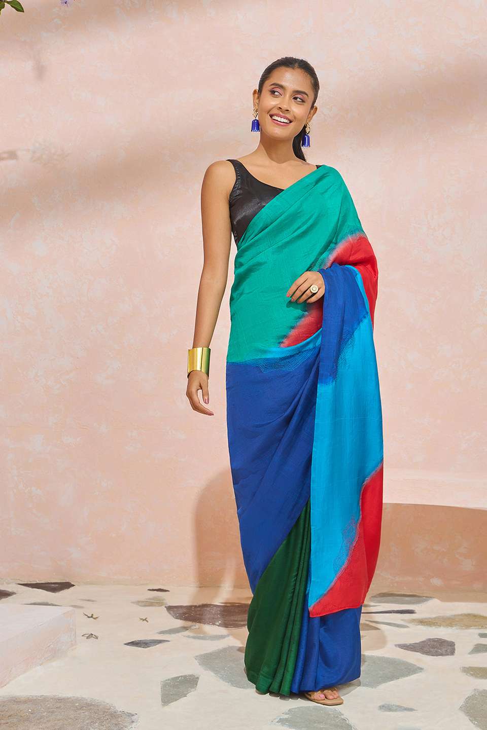 Multi Murshidabad Pure Silk Hand Painted Saree
