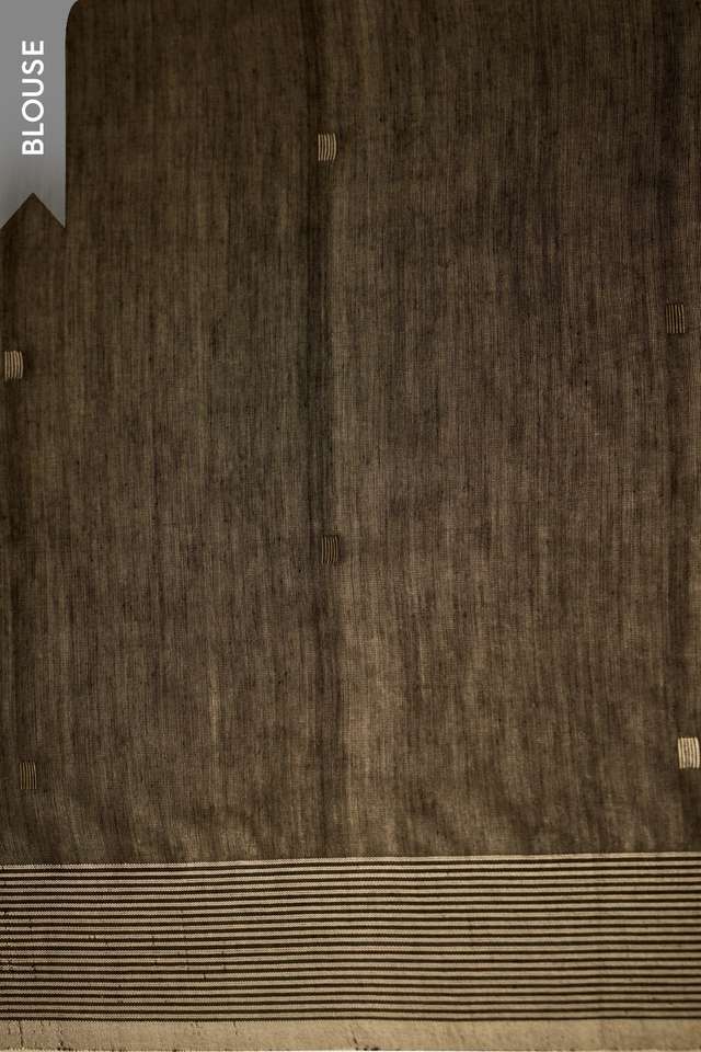 Black Bengal Pure Silk Cotton Jamdani Saree thumbnail image number null