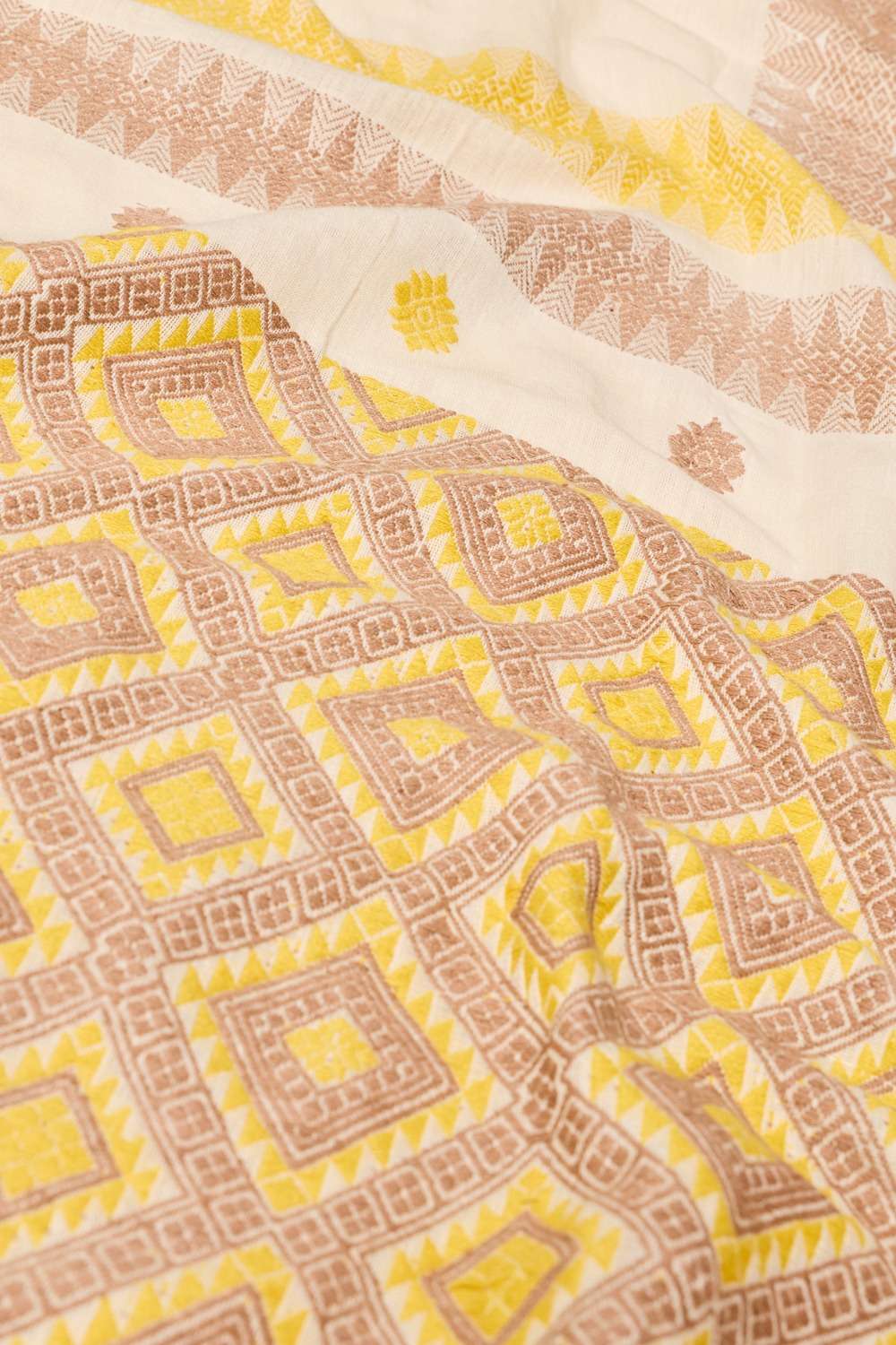 Off White Assam Woven Pure Eri Saree image number null