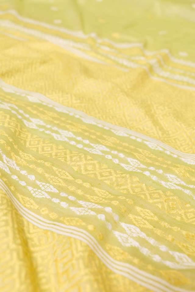 Light Green Assam Woven Modal Eri Saree thumbnail image number null