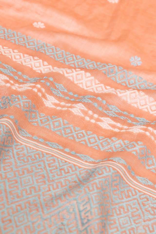 Light Orange Assam Woven Modal Eri Saree thumbnail image number null