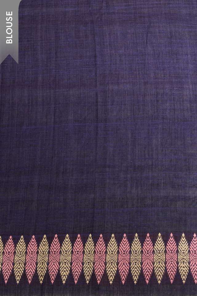 Blue Assam Woven Modal Eri Saree thumbnail image number null