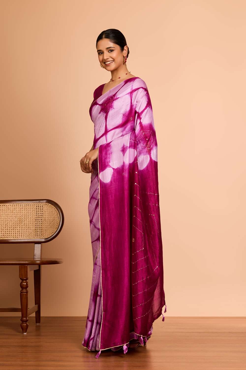Light Pink Murshidabad Pure Silk Mukaish Saree image number null