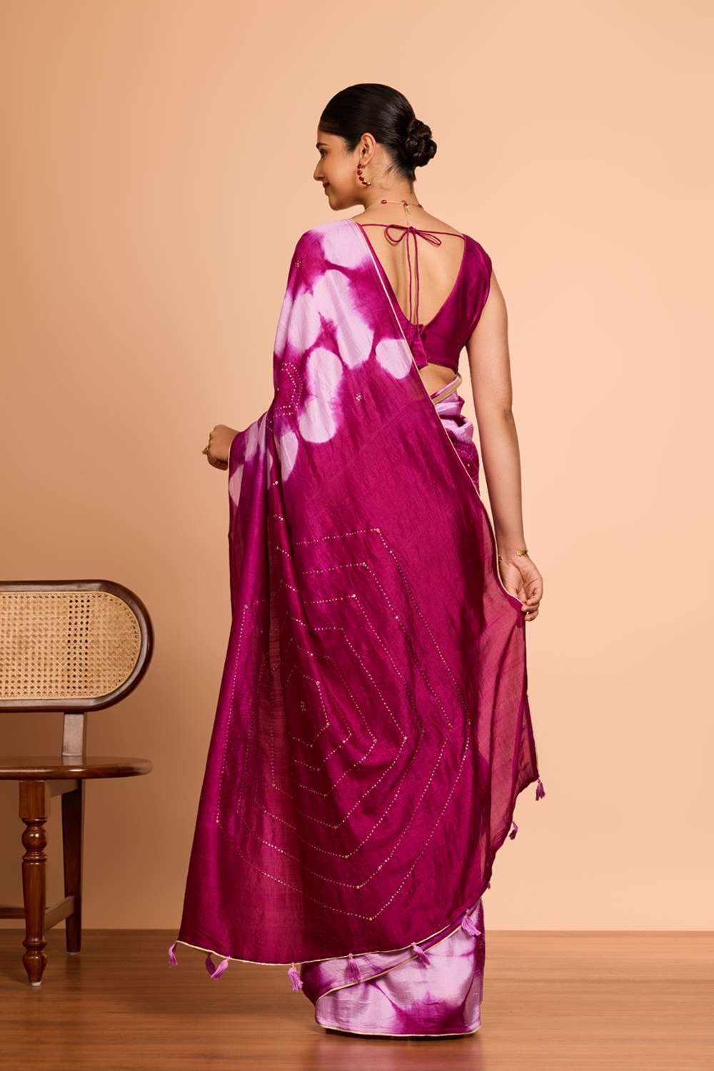 Light Pink Murshidabad Pure Silk Mukaish Saree image number null