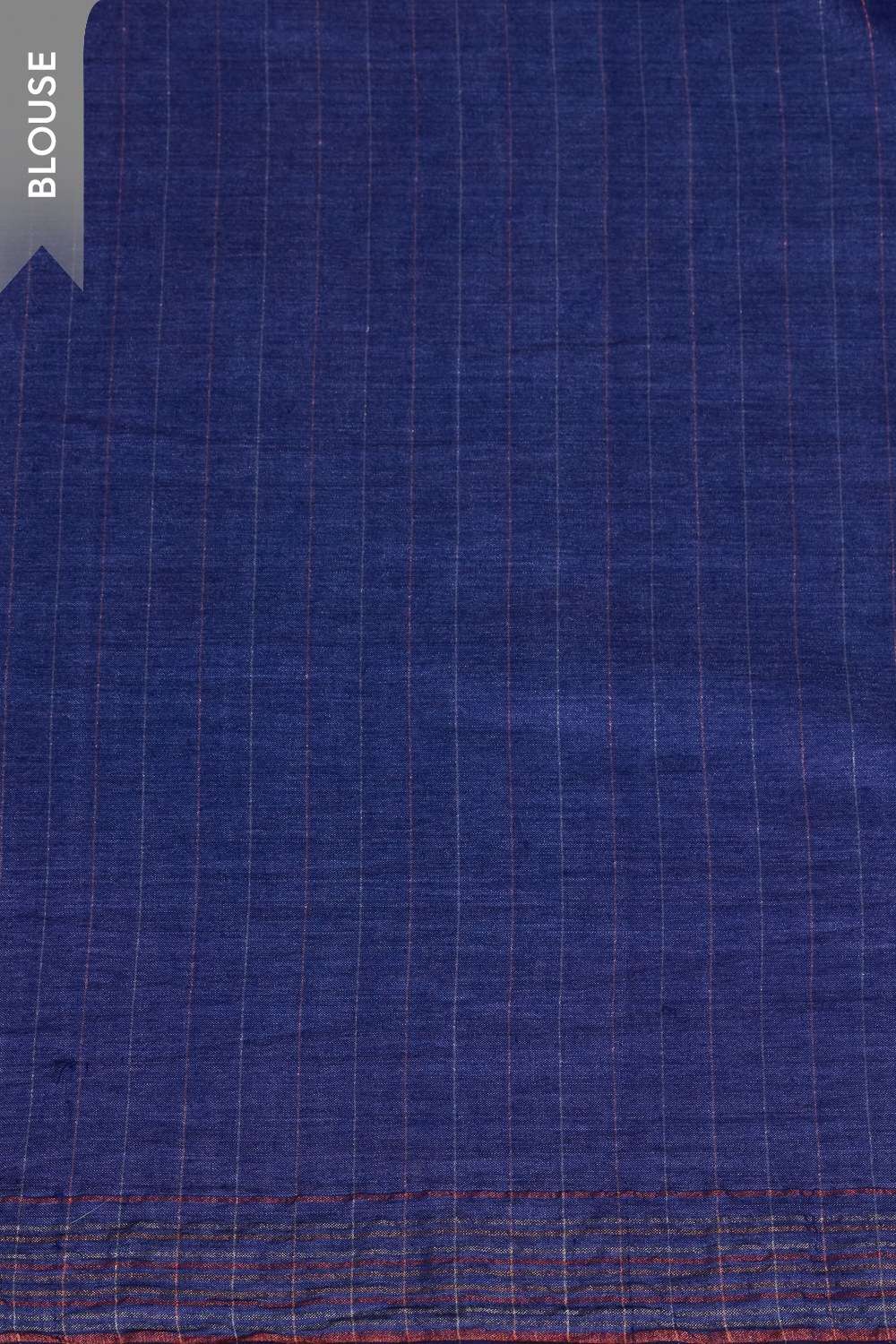 Blue Bengal Pure Tussar Cotton Jamdani Saree image number null