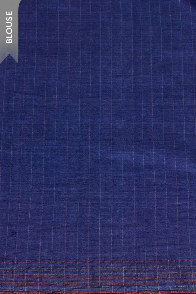 Blue Bengal Pure Tussar Cotton Jamdani Saree thumbnail image number null