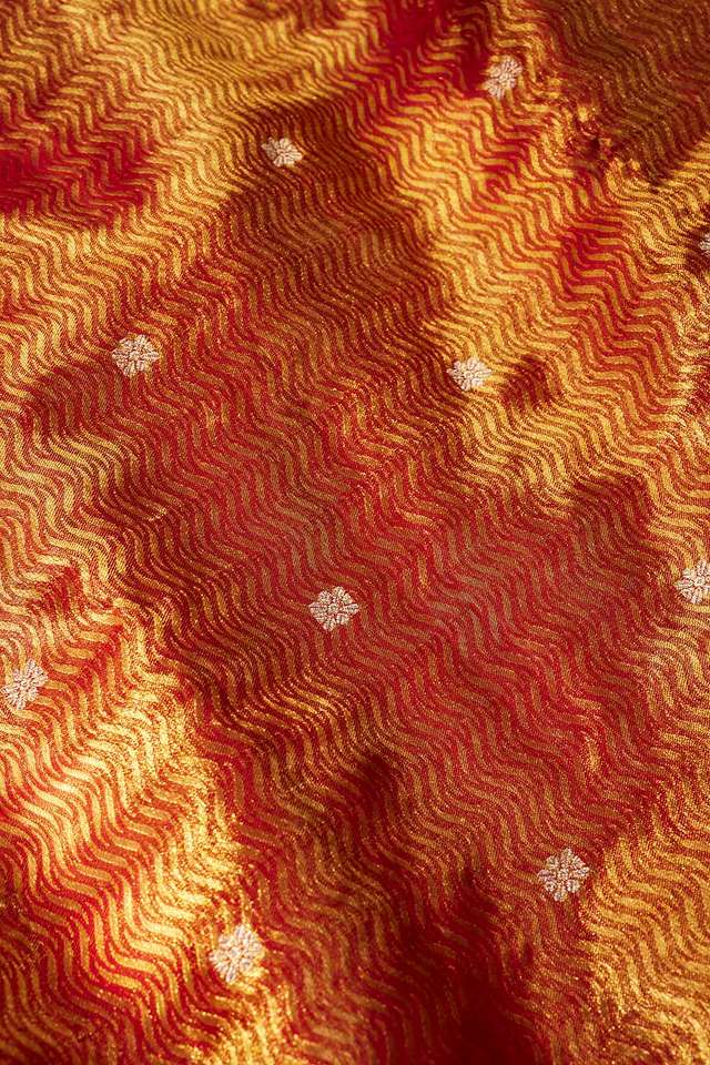 Red Kanjeevaram Tissue Saree thumbnail image number null