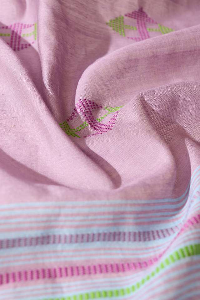 Light Blue Woven Silk Viscose Bhagalpur Saree thumbnail image number null