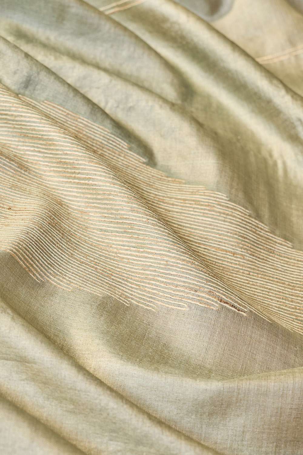 Green Chattisgarh Woven Pure Tussar Silk Saree image number null