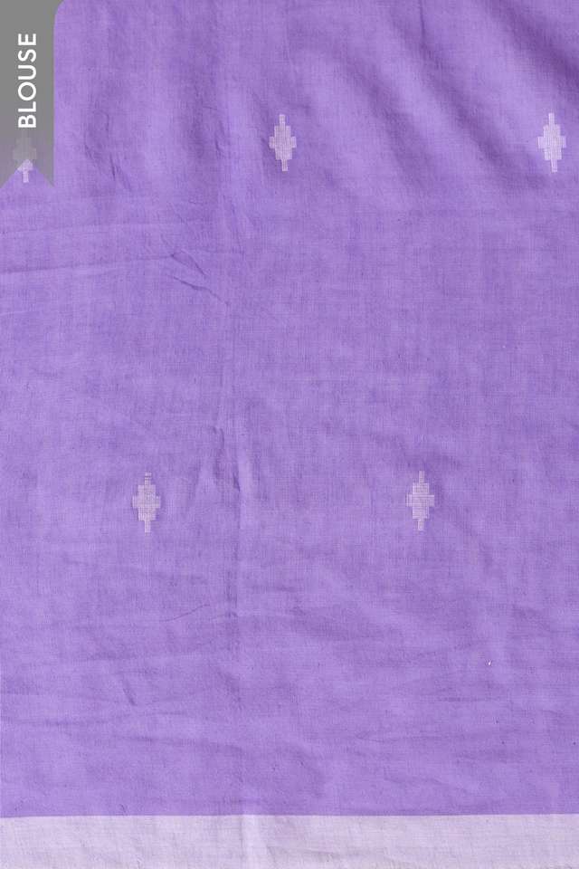 Purple Woven Pure Cotton Bengal Saree thumbnail image number null