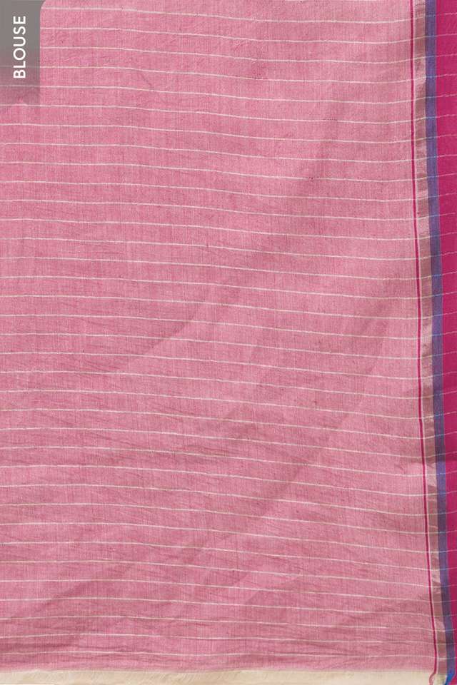 Light Pink Bengal Pure Cotton Jamdani Saree thumbnail image number null