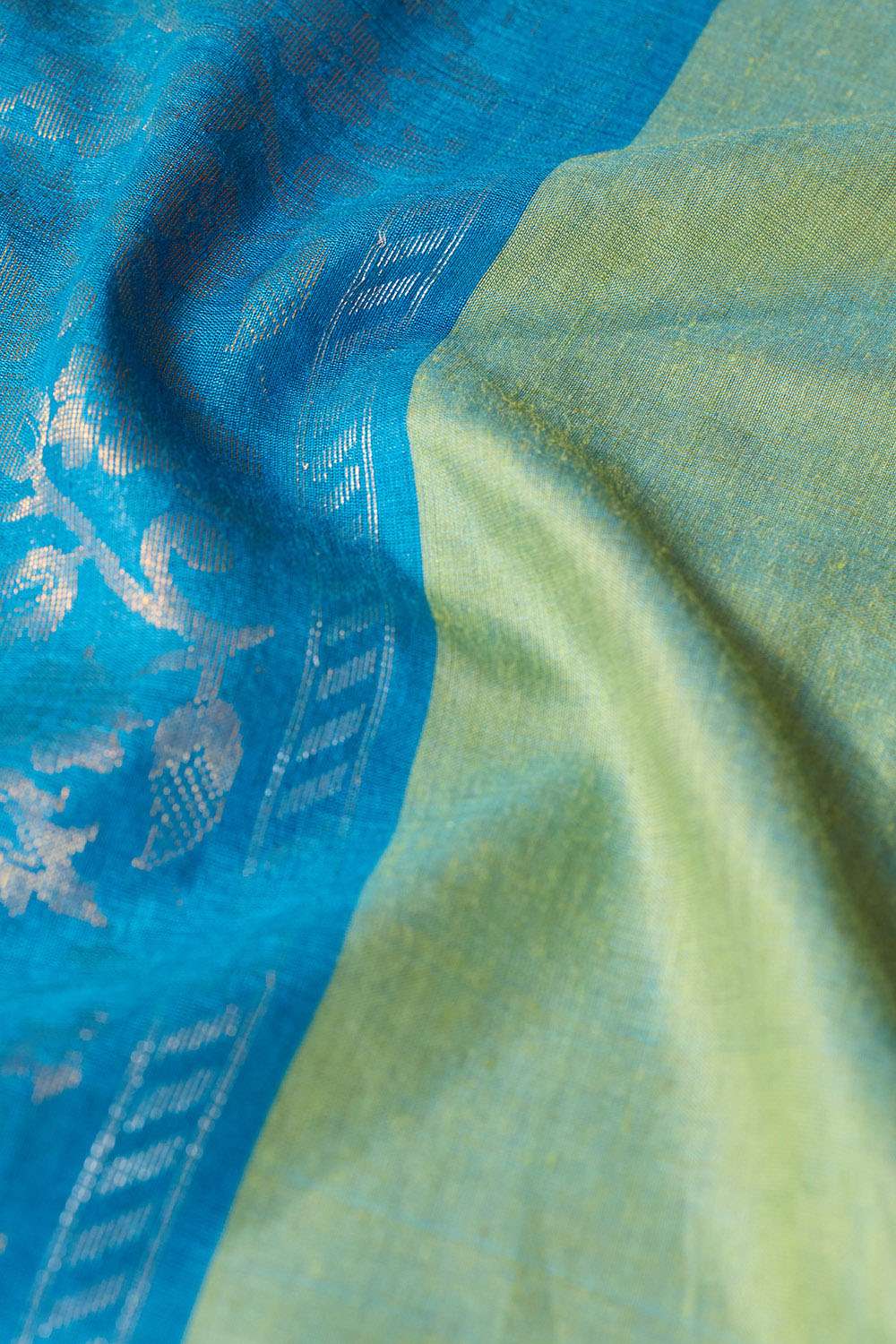 Blue Chattisgarh Woven Pure Tussar Silk Saree image number null