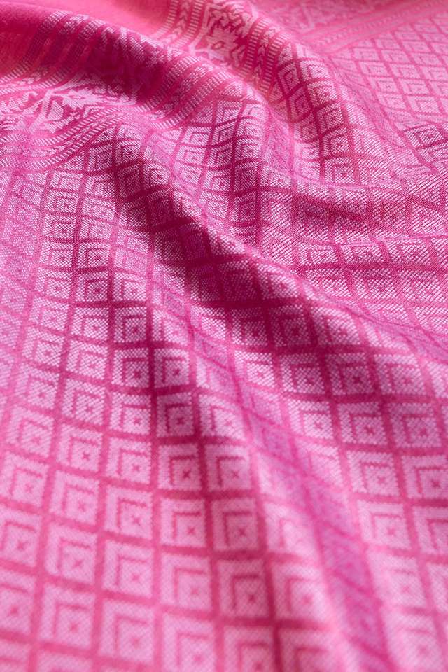 Pink Chattisgarh Woven Pure Tussar Silk Saree thumbnail image number null