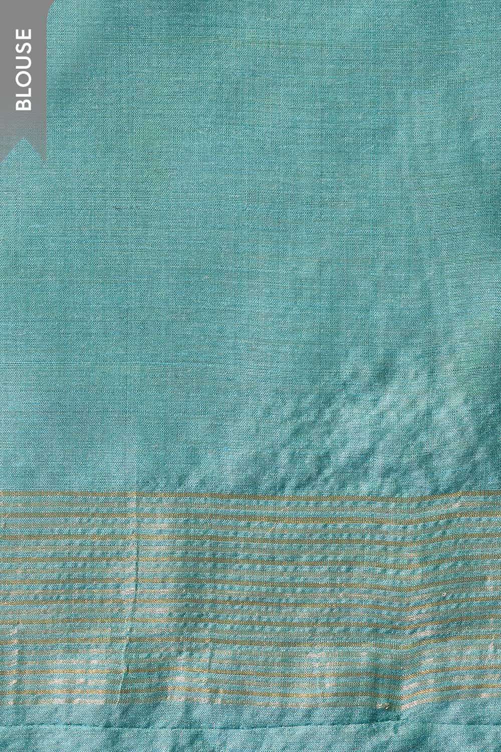 Blue Chattisgarh Woven Pure Tussar Silk Saree image number null