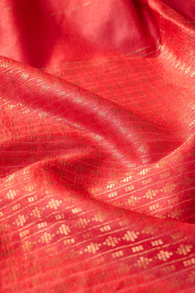 Dark Pink Chattisgarh Woven Pure Tussar Silk Saree thumbnail image number null