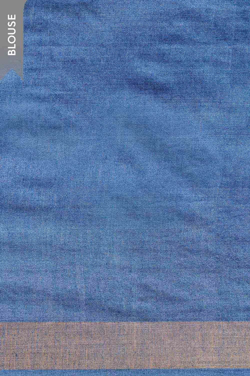 Dark Blue Chattisgarh Woven Pure Tussar Silk Saree image number null