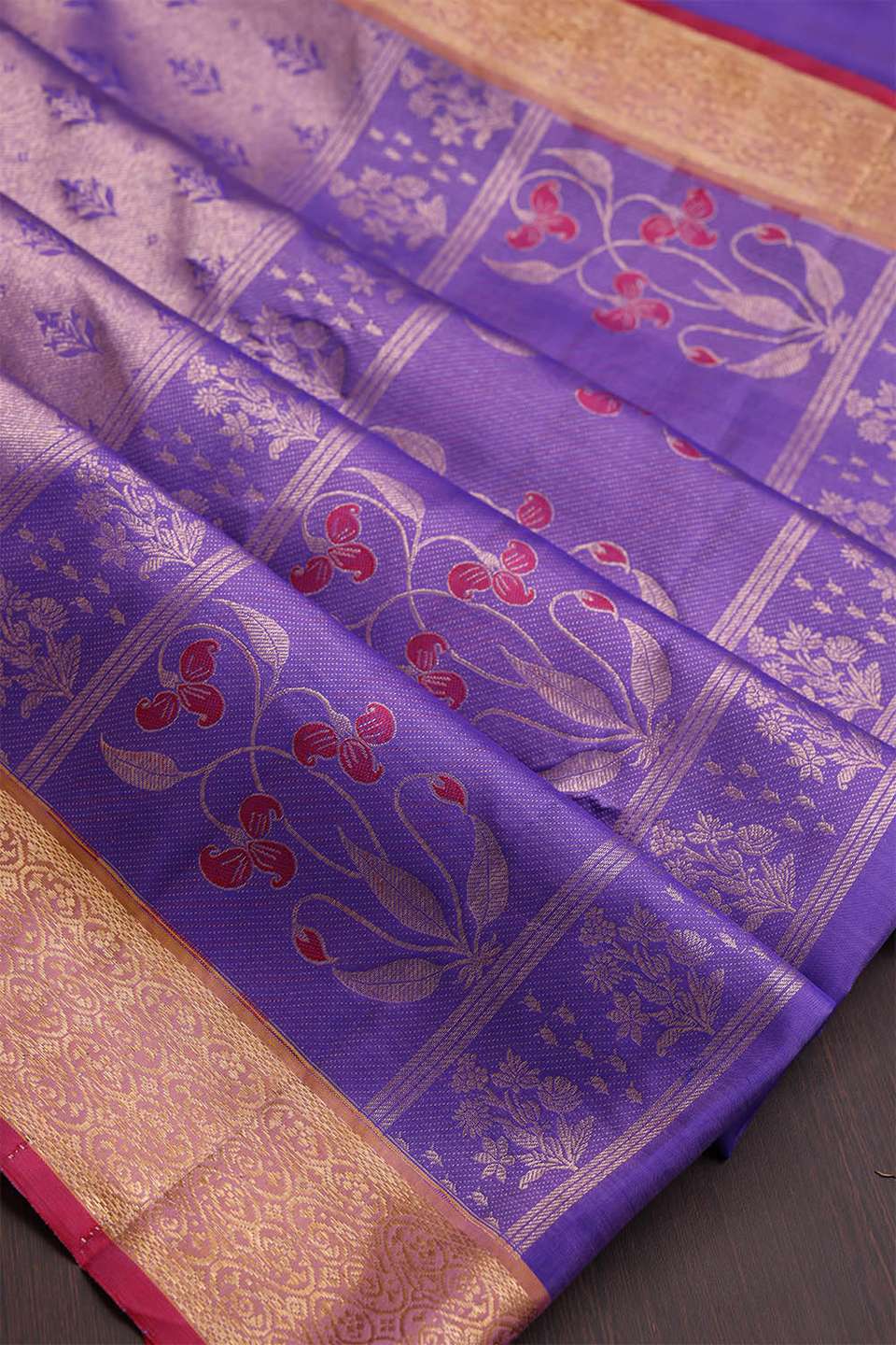 Purple Kanjivaram Silk Saree