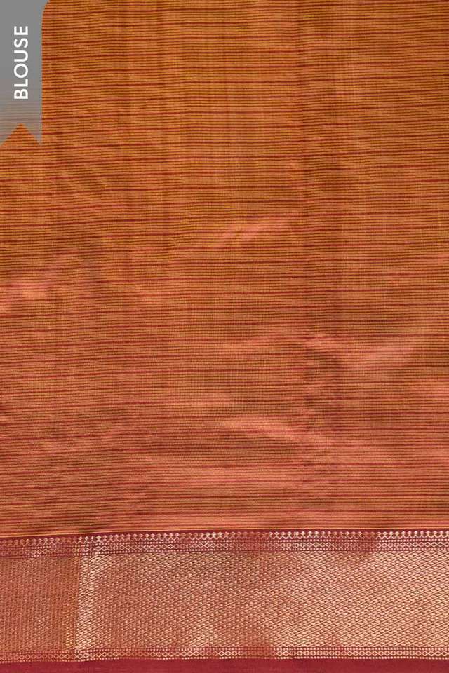 Yellow Woven Pure Silk Maheshwari Saree thumbnail image number null