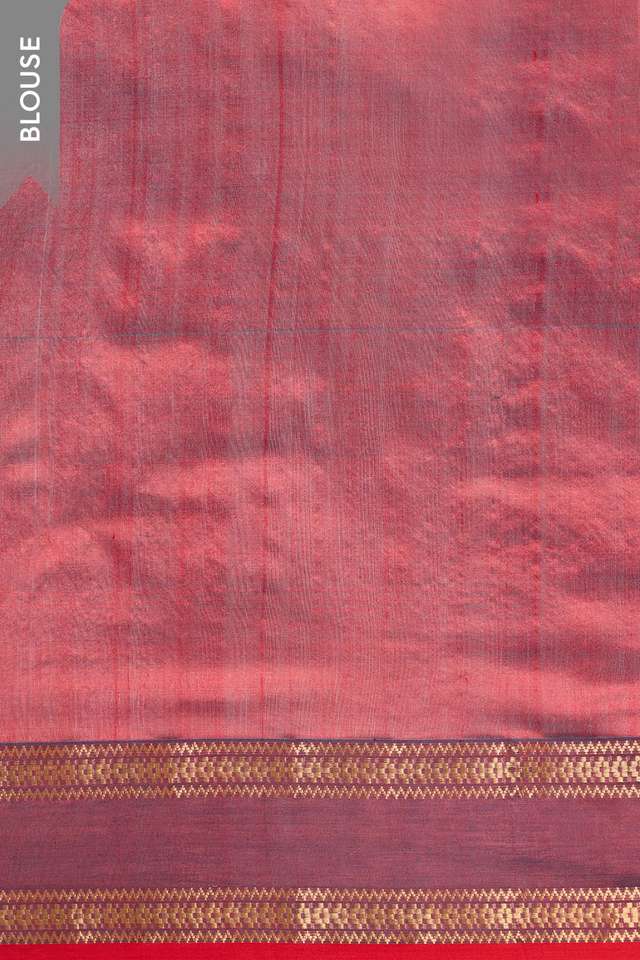 Red Woven Pure Silk Maheshwari Saree thumbnail image number null