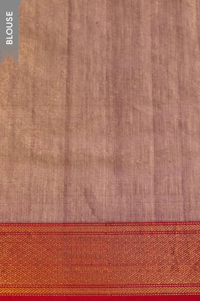 Purple Woven Pure Tissue Cotton Maheshwari Saree thumbnail image number null