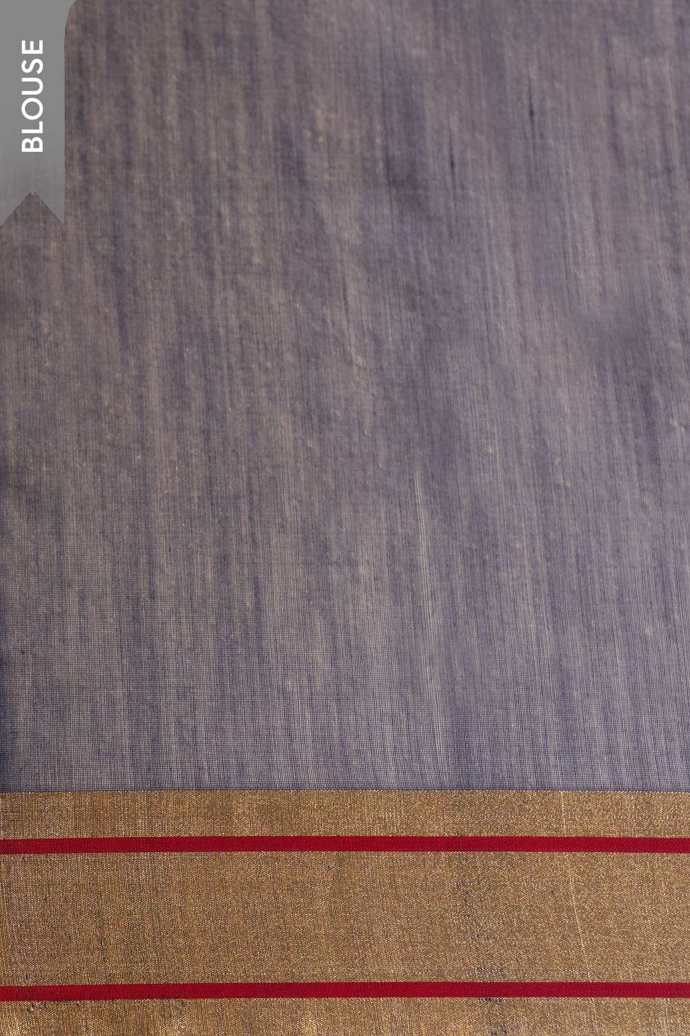 Dark Blue Woven Pure Silk Cotton Chanderi Saree image number null