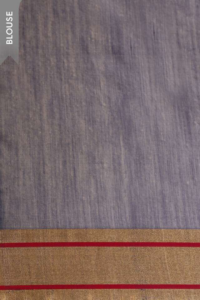 Dark Blue Woven Pure Silk Cotton Chanderi Saree thumbnail image number null