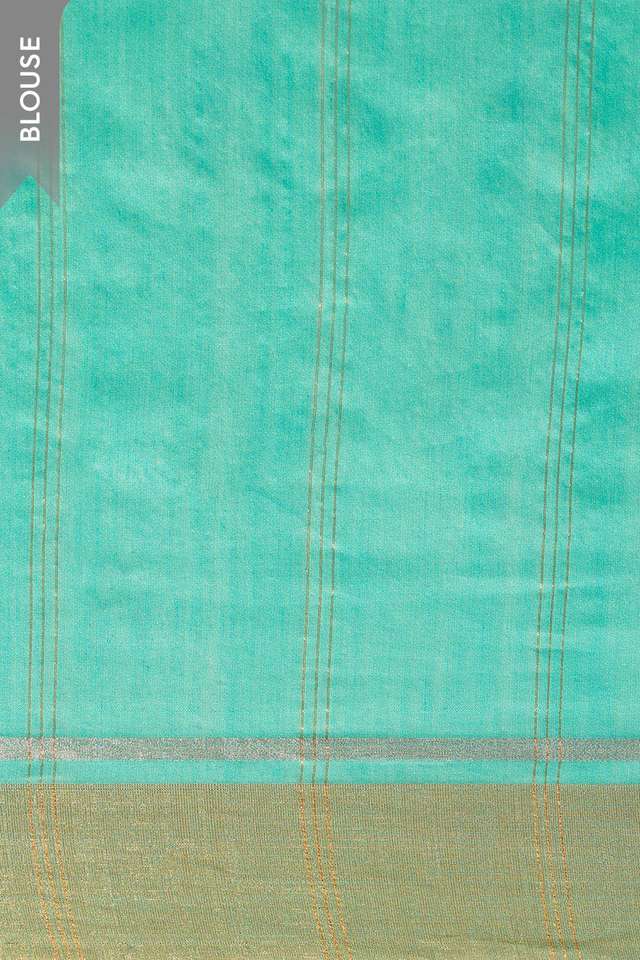 Light Blue Woven Pure Silk Cotton Chanderi Saree thumbnail image number null