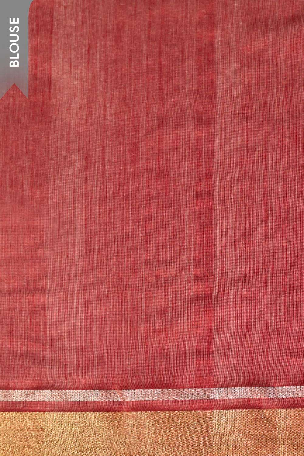 Red Woven Pure Silk Cotton Chanderi Saree image number null