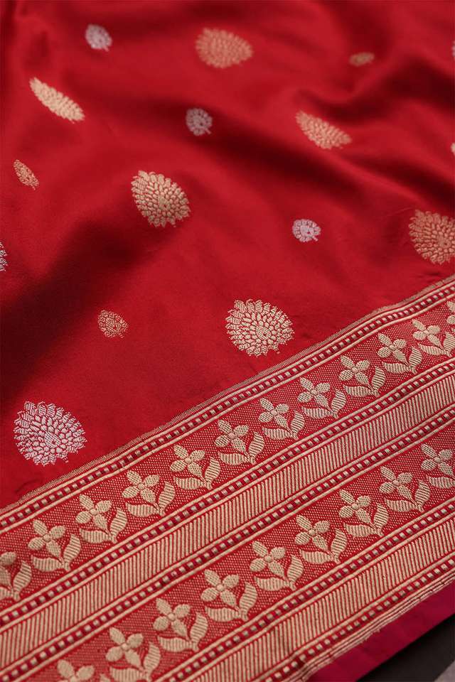 Red Banaras Silk Saree thumbnail image number null