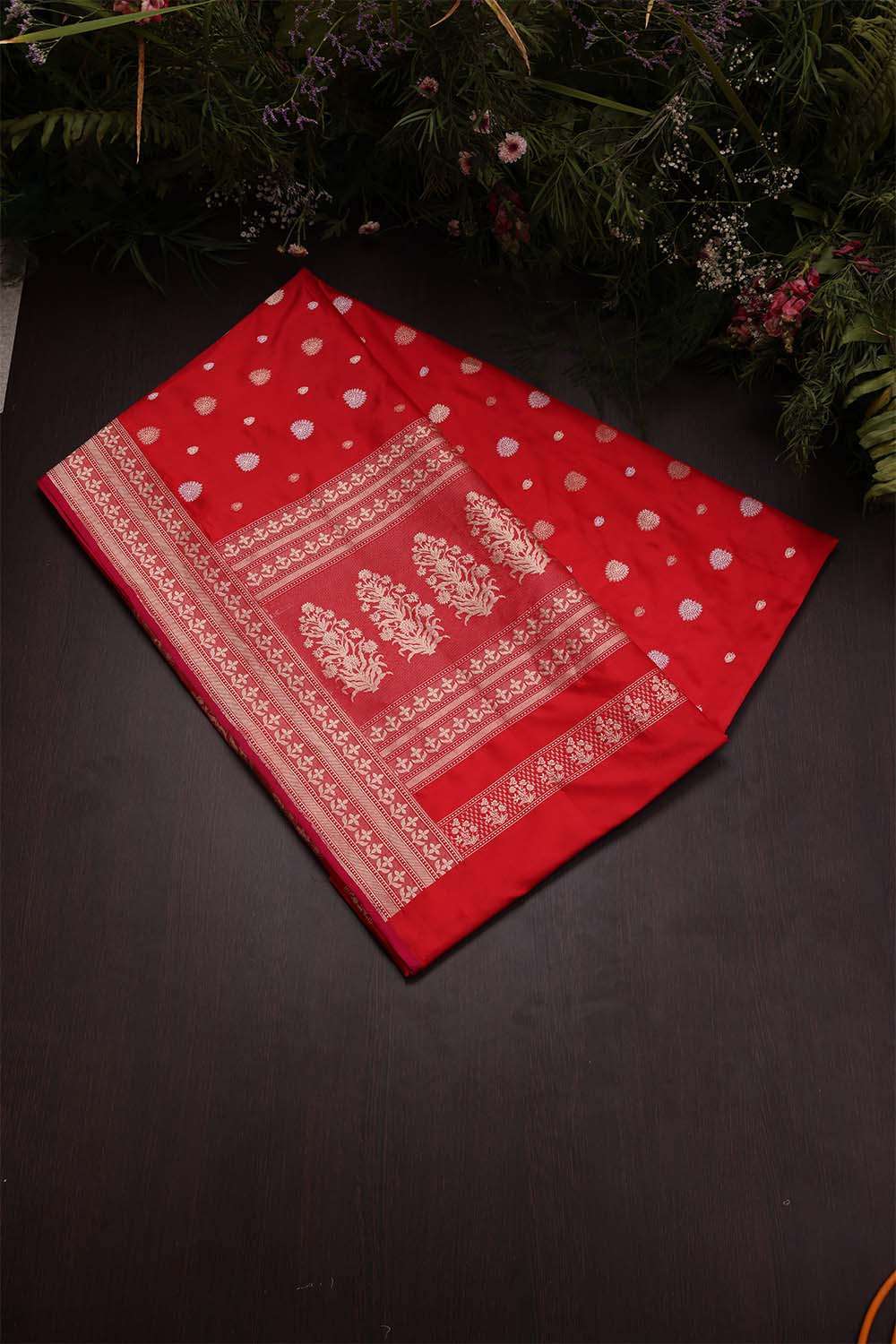Red Banaras Silk Saree image number null