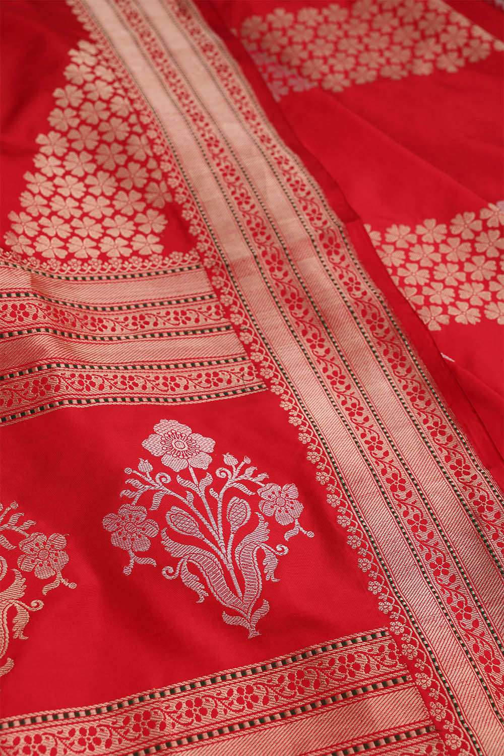 Red Banaras Silk Saree image number null