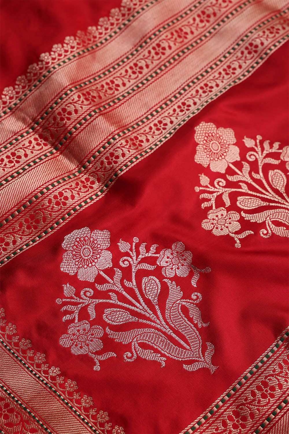 Red Banaras Silk Saree image number null