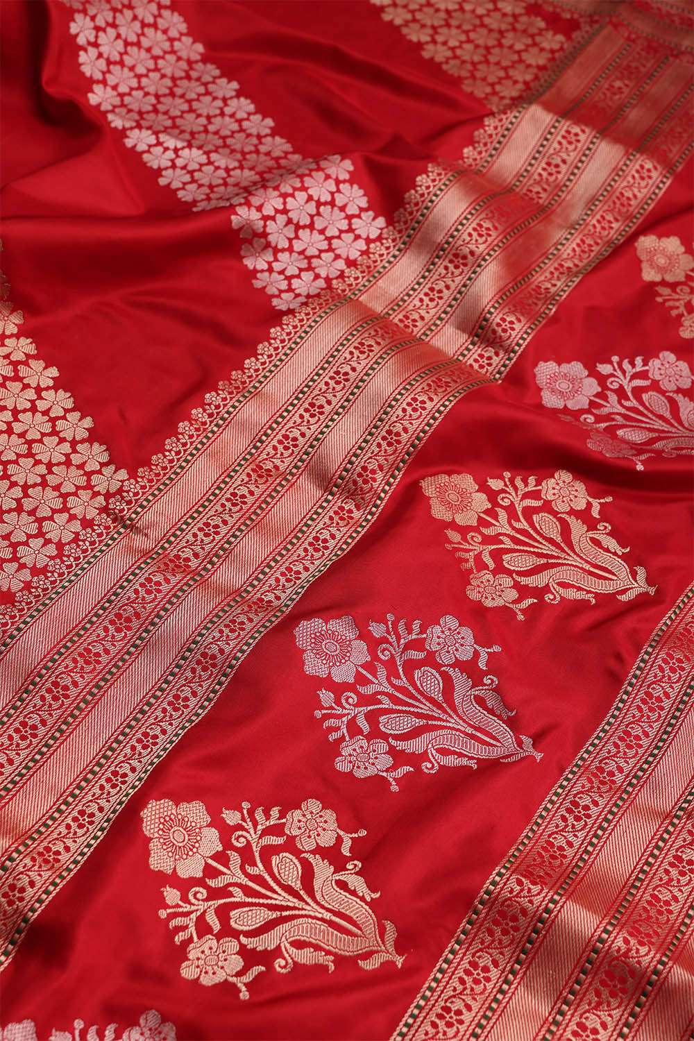 Red Banaras Silk Saree image number null