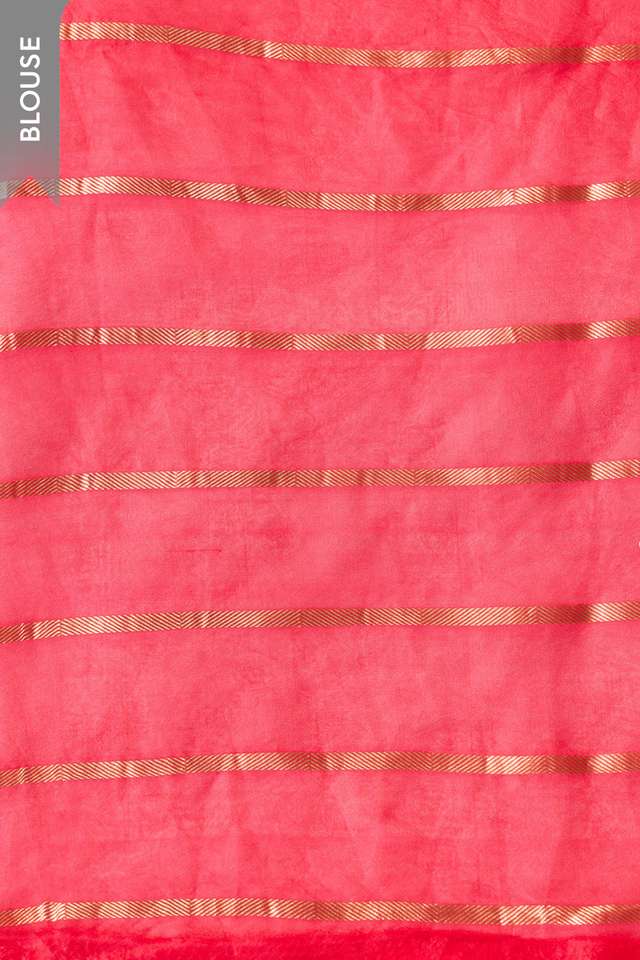Pink Pure Silk Organza Kadwa Banarasi Saree thumbnail image number null