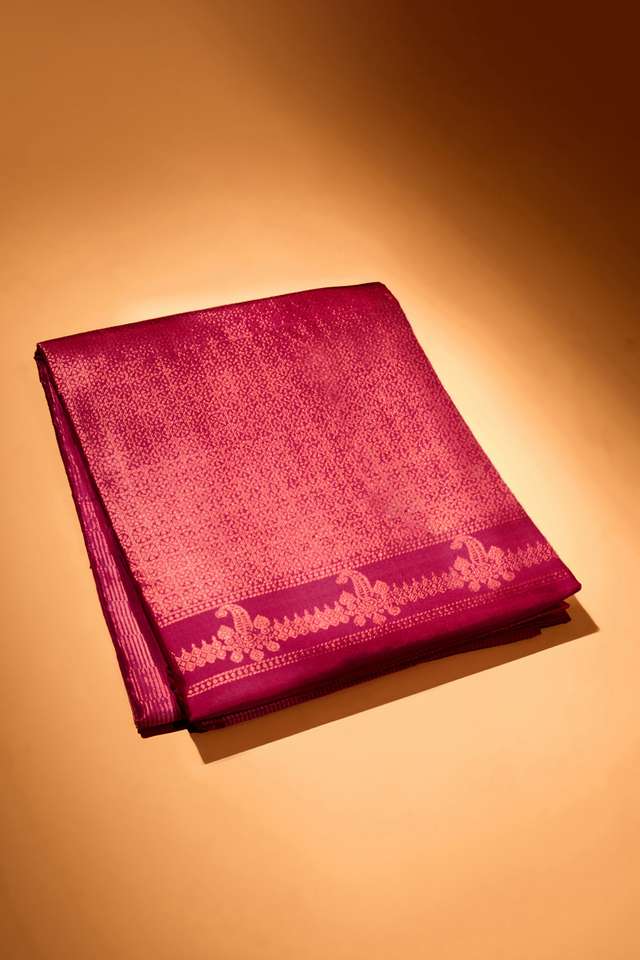 Pink Woven Kanjivaram Inspired Design Pure Silk Saree image number
