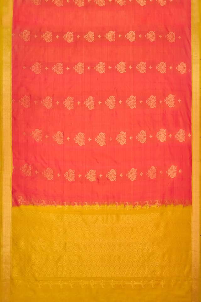 Pink Woven Kanjivaram Inspired Design Pure Silk Saree thumbnail image number null