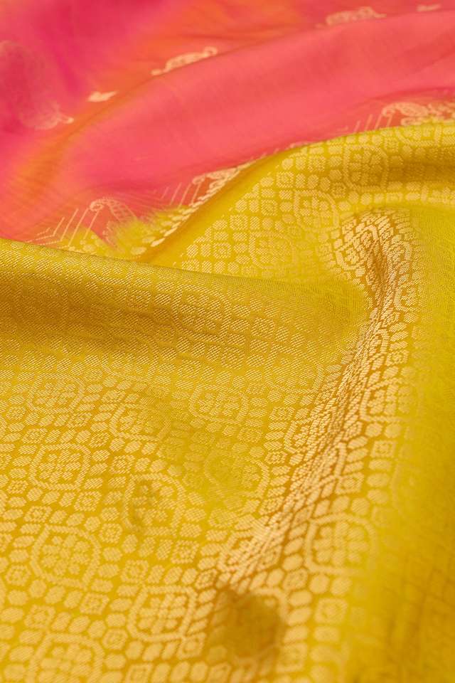 Pink Woven Kanjivaram Inspired Design Pure Silk Saree thumbnail image number null