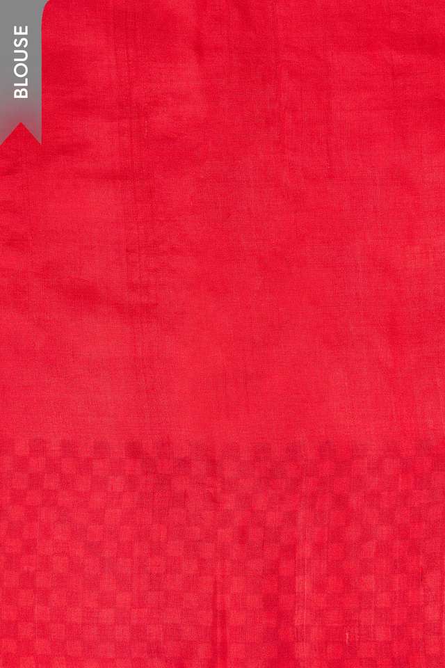 Pink Pure Silk Block Printed Bengal Saree thumbnail image number null