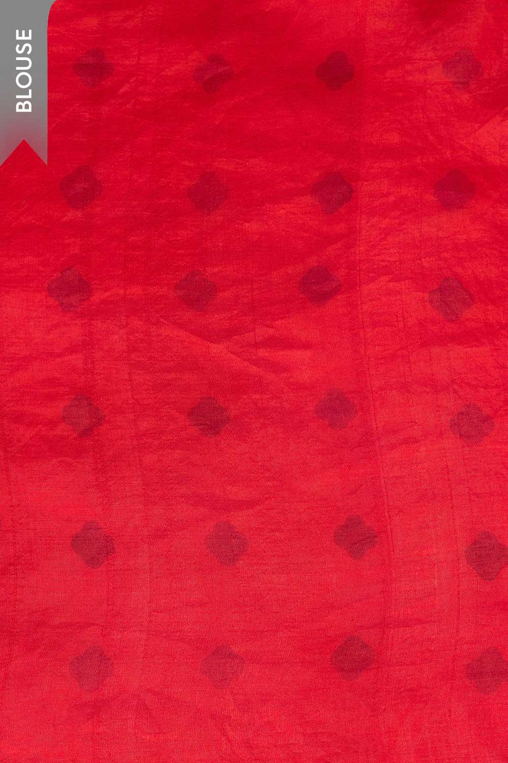 Yellow Pure Silk Block Printed Bengal Saree image number null