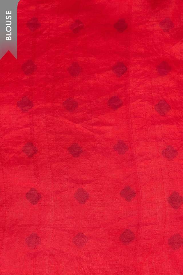 Yellow Pure Silk Block Printed Bengal Saree thumbnail image number null