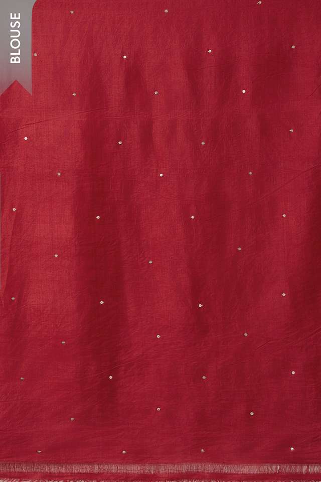 Blue Pure Silk Mukaish Embroidery Saree thumbnail image number null