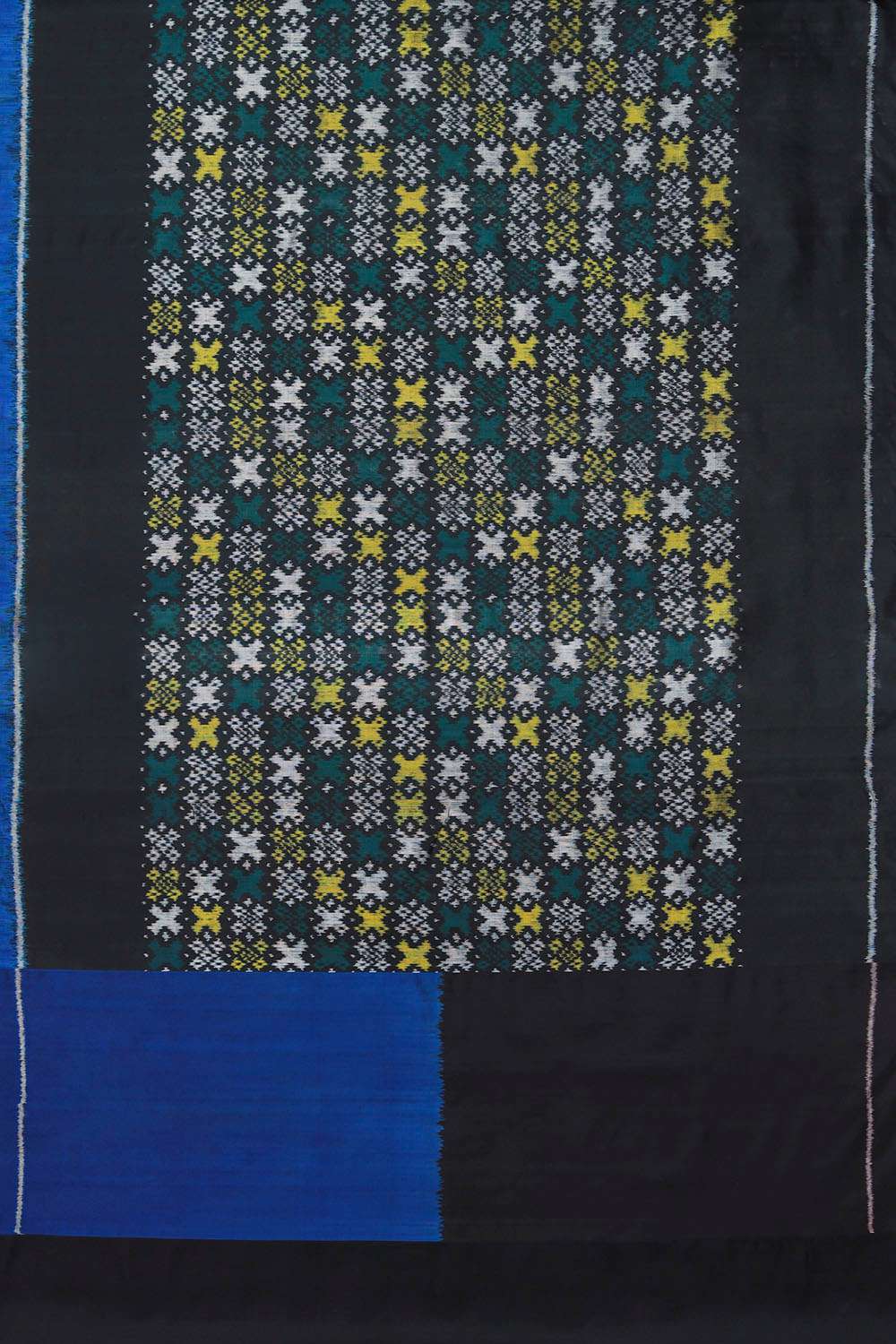 Black Rajkot Pure Silk Ikat Saree image number null