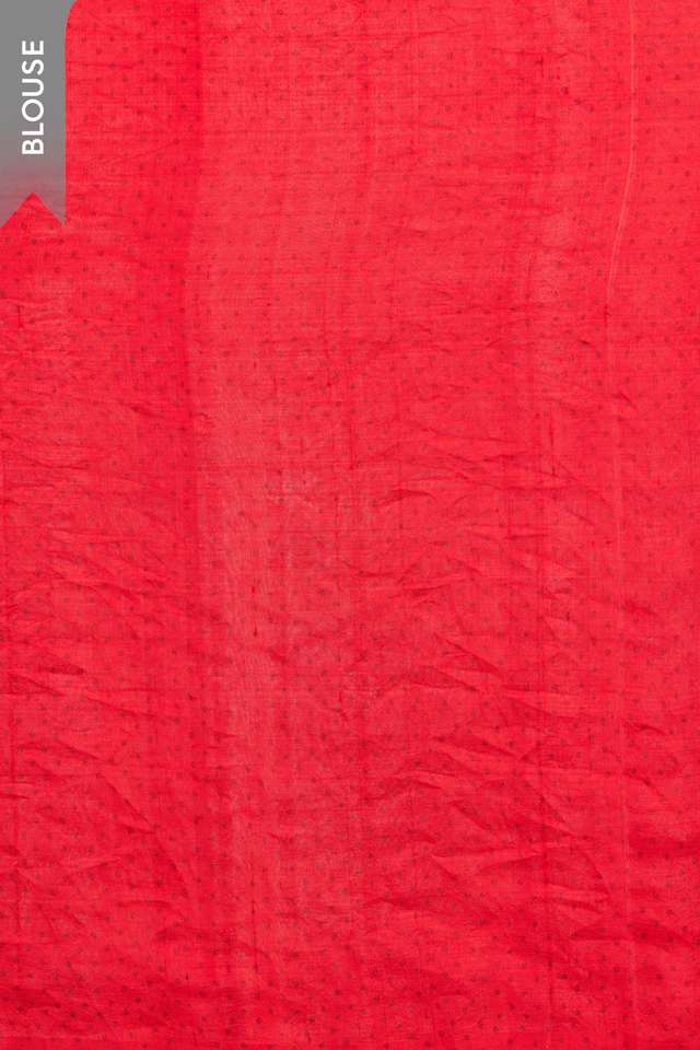 Off White Bengal Block Printed Pure Silk Saree thumbnail image number null
