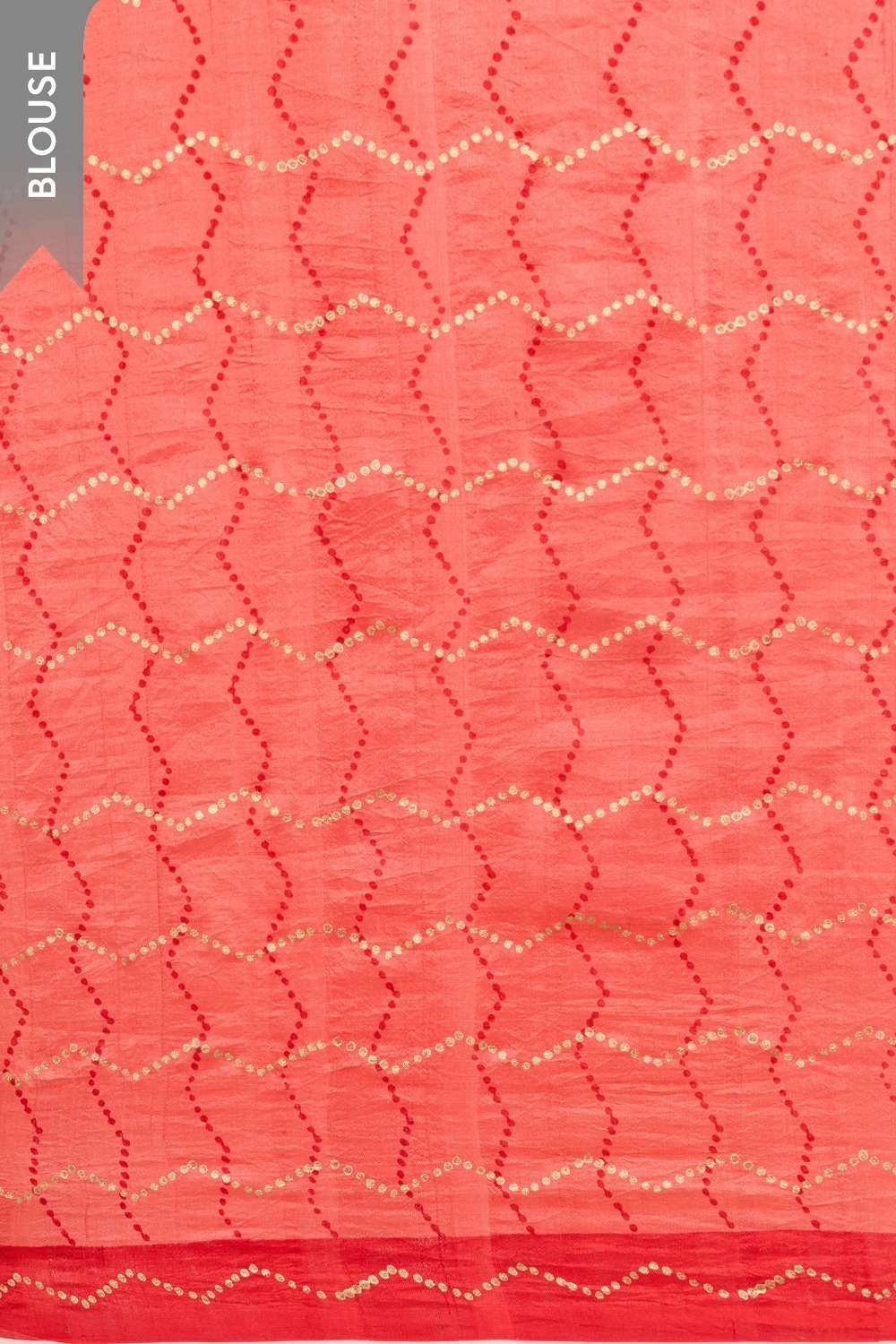 Off White Bengal Block Printed Pure Silk Saree image number null