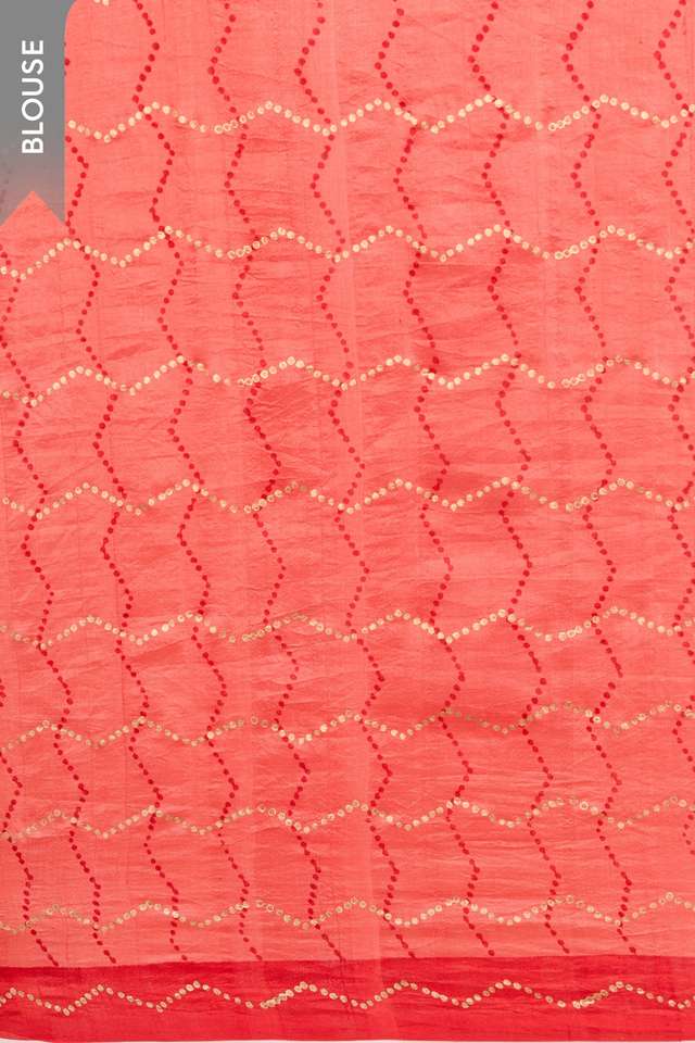 Off White Bengal Block Printed Pure Silk Saree thumbnail image number null